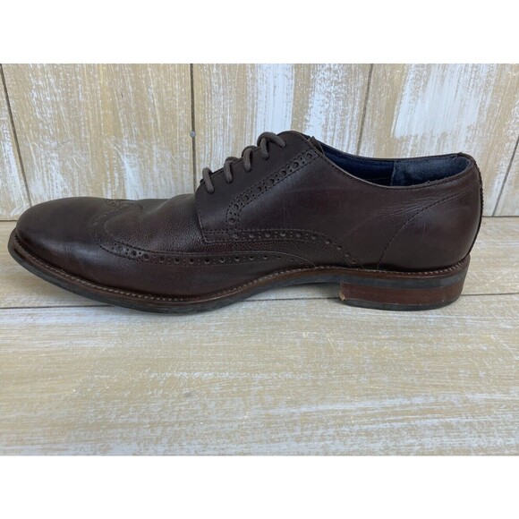 COLE HAAN GRAND.OS WINGTIP OXFORD Dress Shoes Dark Brown Leather Men’s  Size 12 main image 12